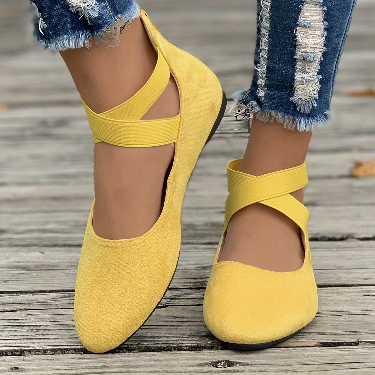 Zapatos casuales de suela suave y ligeros con bandas elásticas de moda de color sólido para mujer