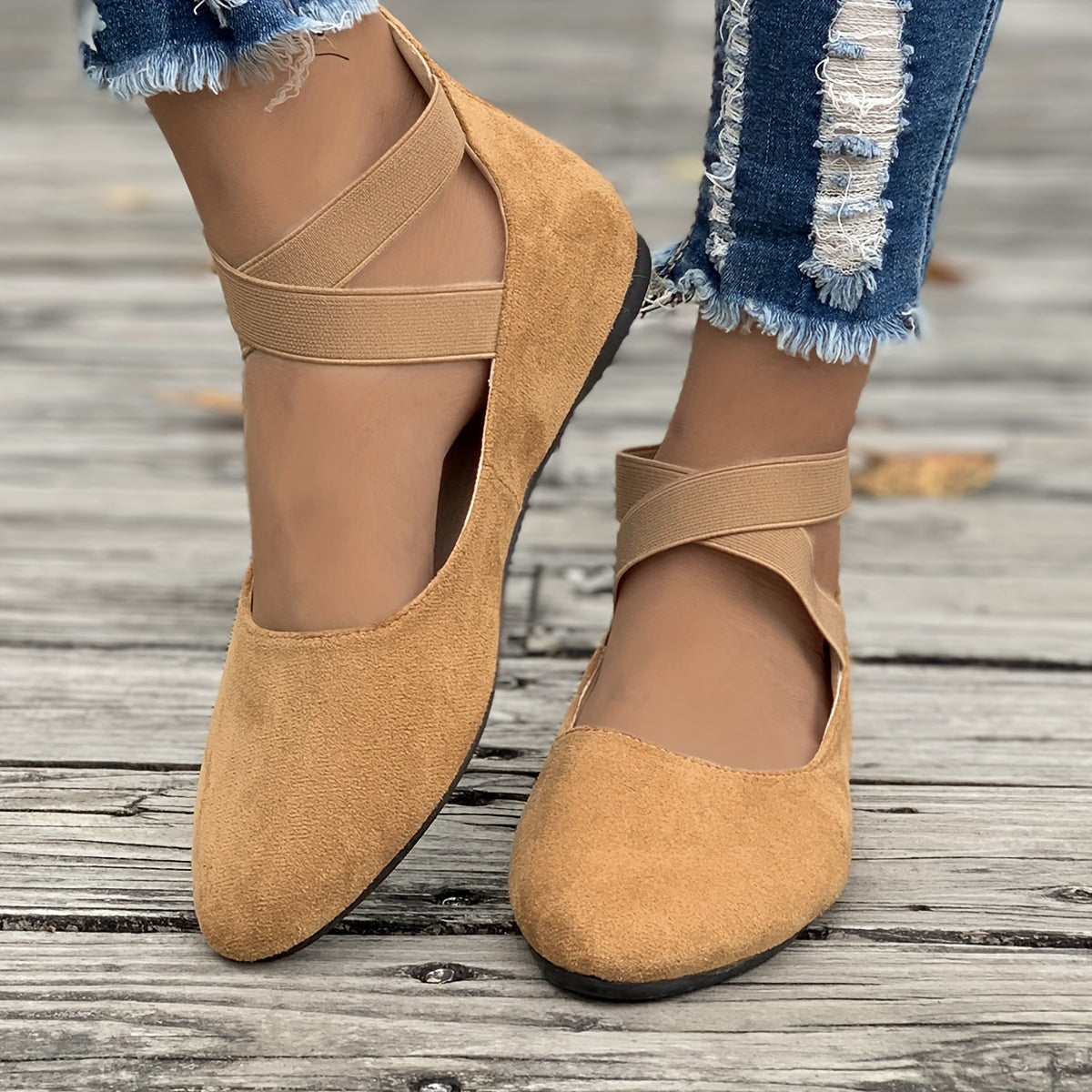 Zapatos casuales de suela suave y ligeros con bandas elásticas de moda de color sólido para mujer