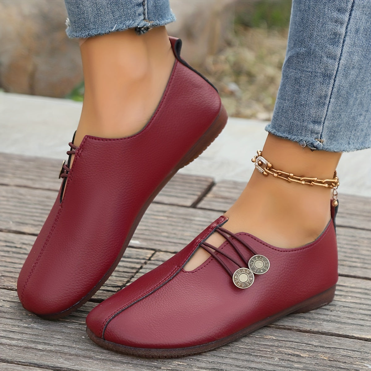 Zapatos planos casuales de suela suave para mujer