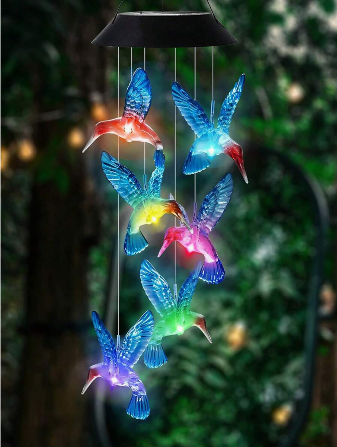 (🎁2024 Mother's Day 59% Off)Hummingbird Solar Wind Chimes