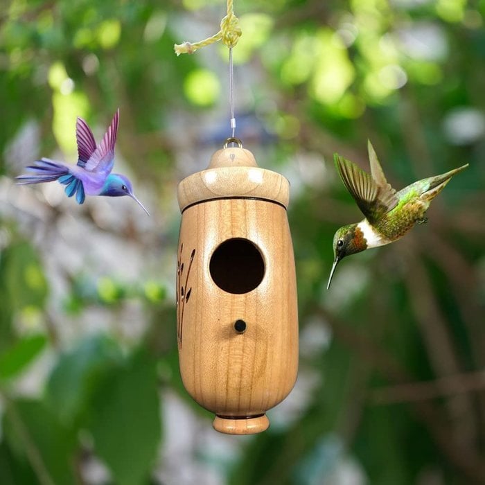 Casa Colibrí de Madera-Regalo para Amantes de la Naturaleza 