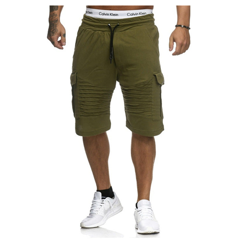 VL™ Men's Basic Daily Solid Colored Drawstring Shorts- Buy 2 Get Free Shipping