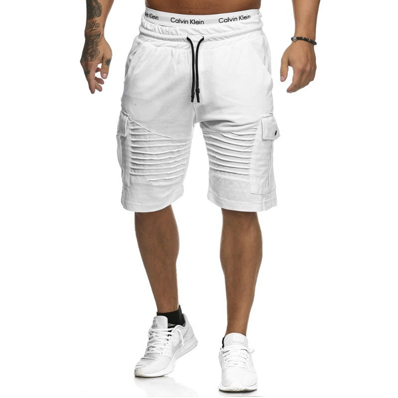 VL™ Men's Basic Daily Solid Colored Drawstring Shorts- Buy 2 Get Free Shipping