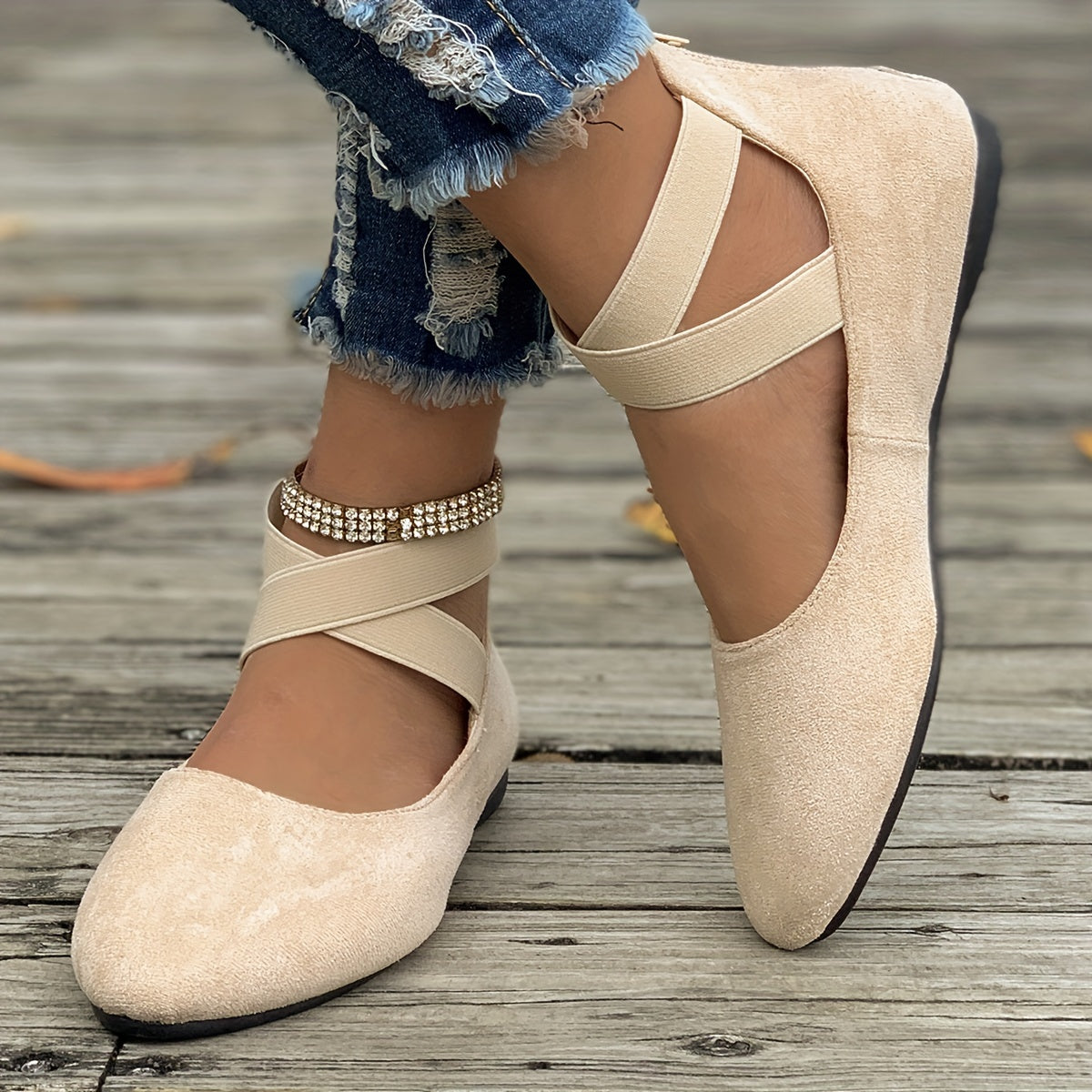 Zapatos casuales de suela suave y ligeros con bandas elásticas de moda de color sólido para mujer