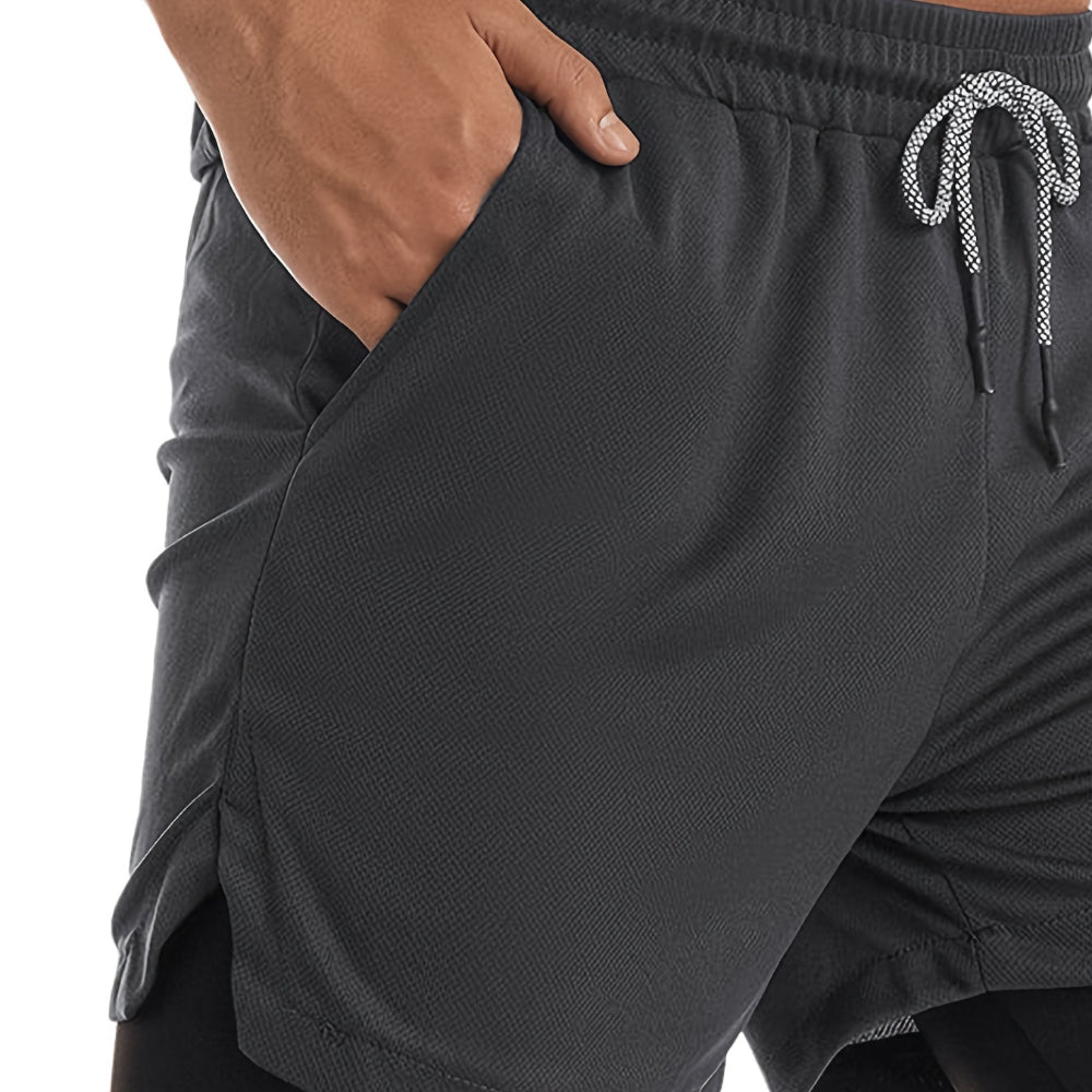 Pantalones cortos deportivos elásticos y transpirables 2 en 1 VL™ 