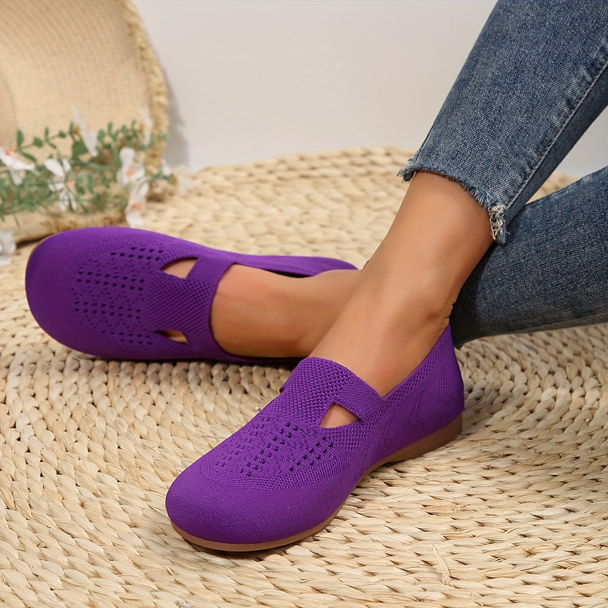 Women's Flying Woven Flat Shoes