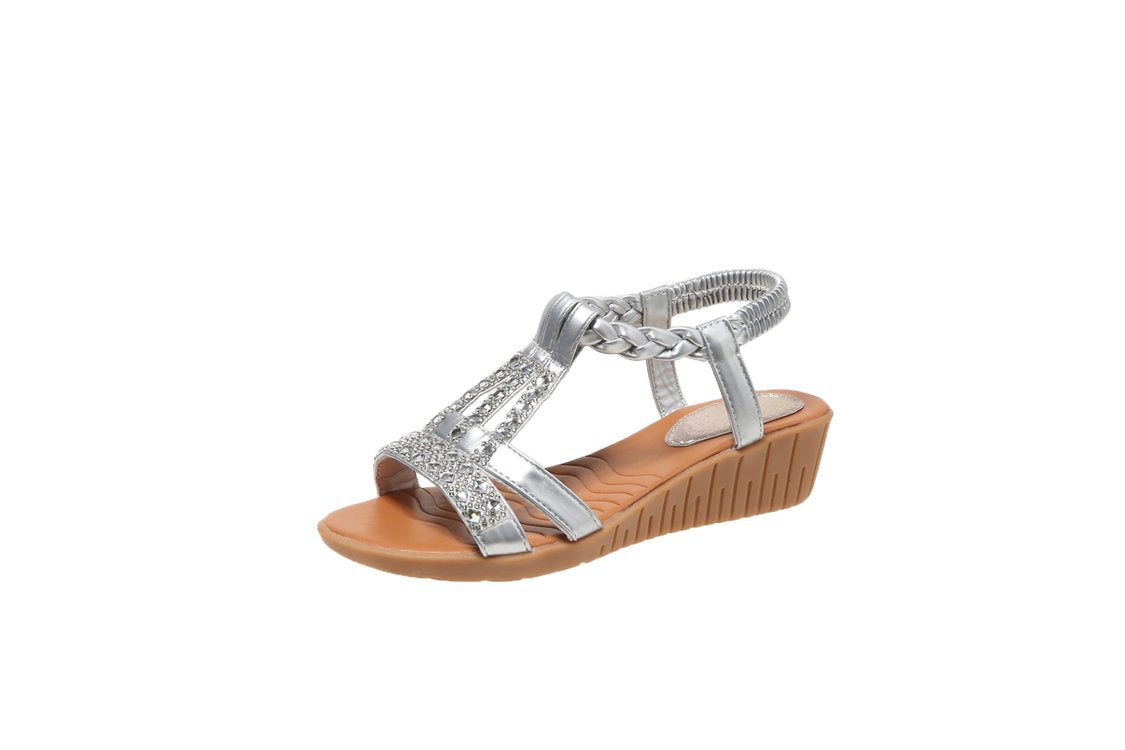 🔥Last Day 69% OFF - Women's Summer Rhinestone Open Toe Orthopaedic Sandals