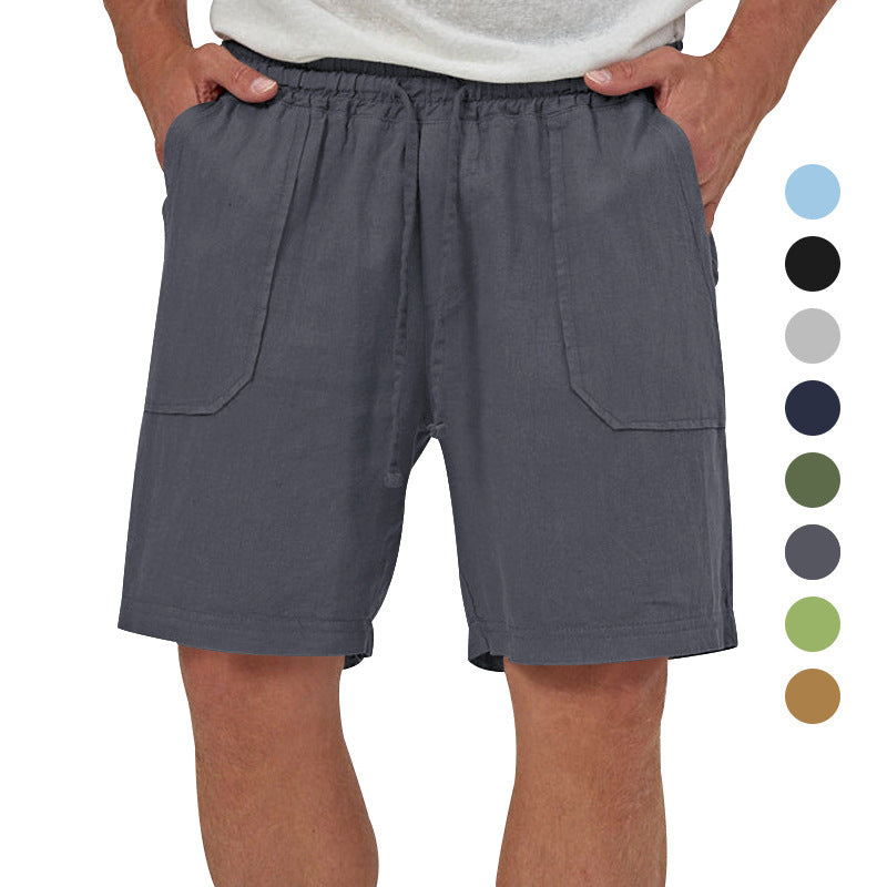 (🎁Last Day 69% OFF🎁)Men's Breathable Linen Drawstring Casual Shorts