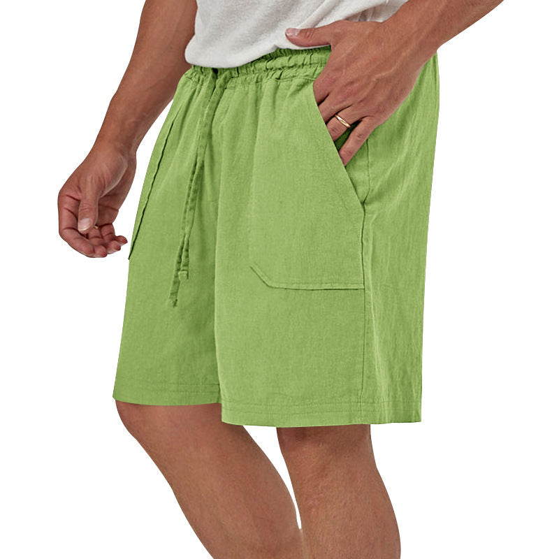 (🎁Last Day 69% OFF🎁)Men's Breathable Linen Drawstring Casual Shorts