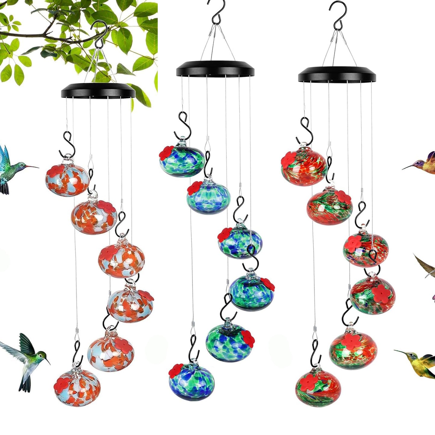 🔥Last Day 69% OFF🔥Charming Wind Chimes Hummingbird feeders