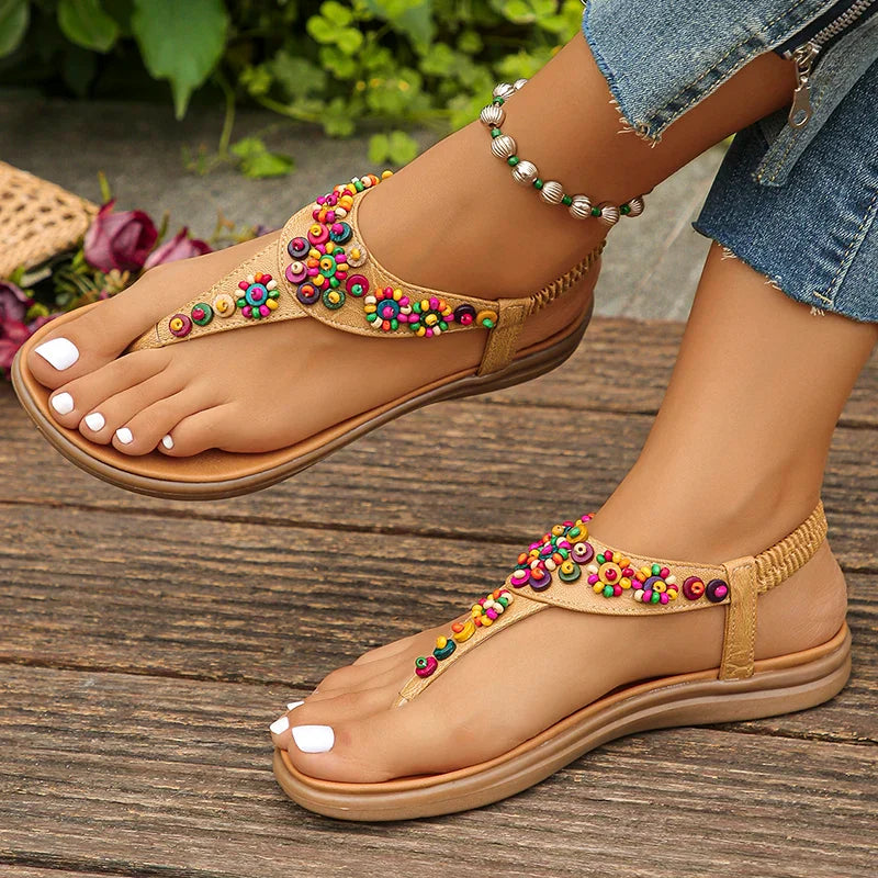 🔥Last Day 69% OFF - 2024 Summer Women Floral Non-slip Sandals