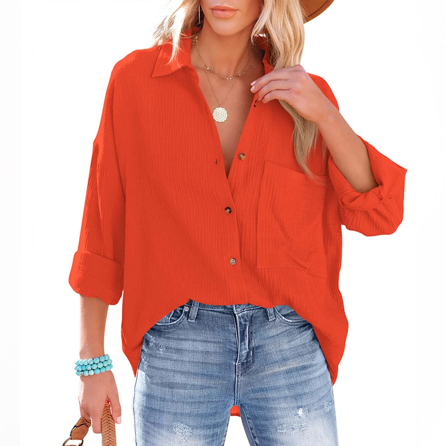 Women's Casual Long Sleeve Blouse