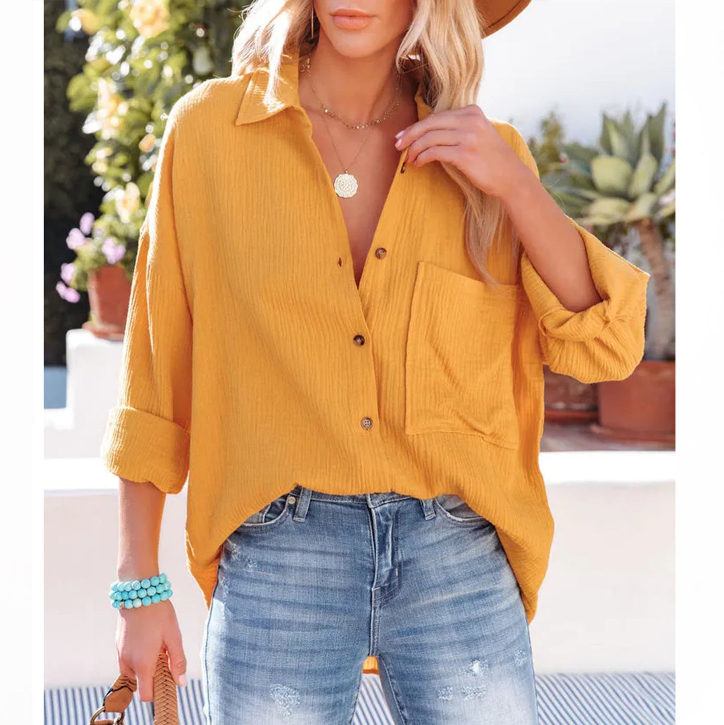 Women's Casual Long Sleeve Blouse