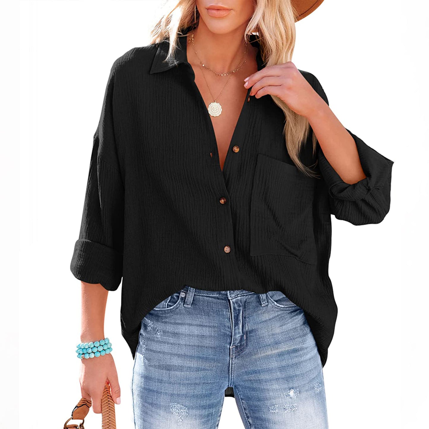 Women's Casual Long Sleeve Blouse