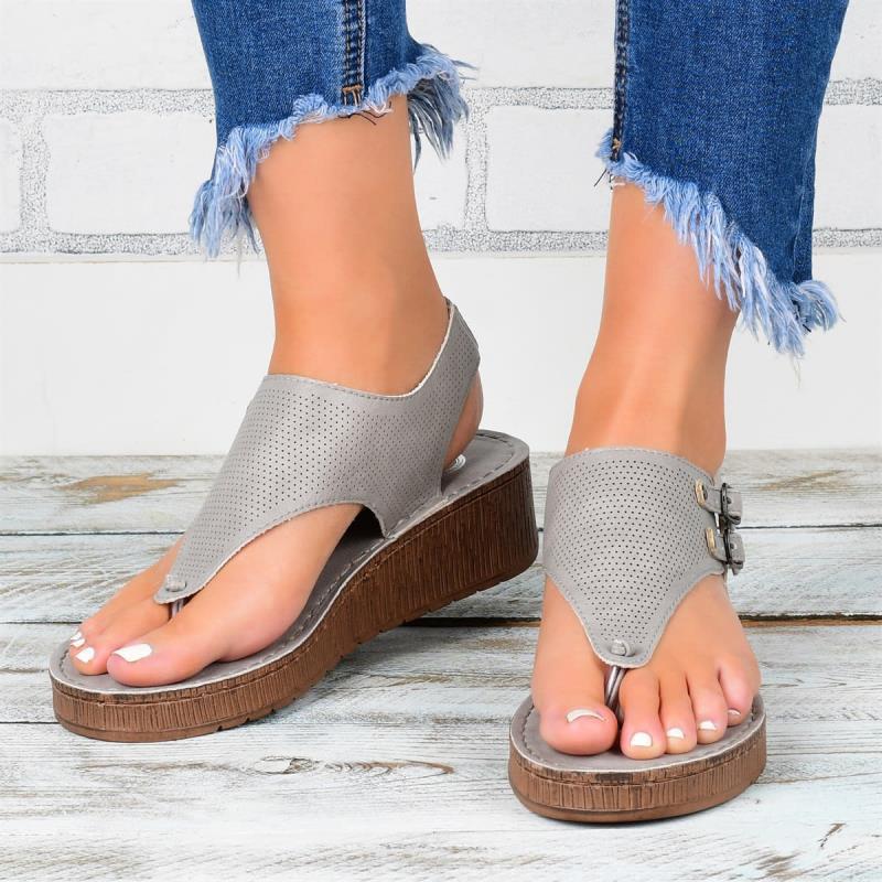 🔥Last Day 69% OFF - Women's Wedge Sandal Plantar Fasciitis Feet Sandal with Arch Support Best Orthotic