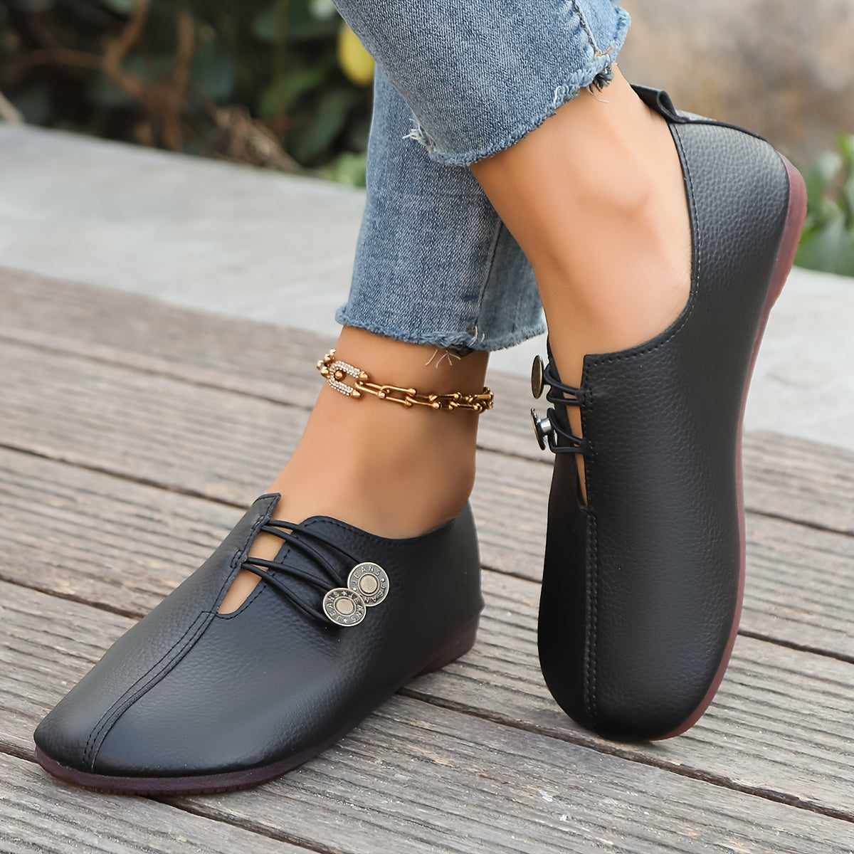 Zapatos planos casuales de suela suave para mujer