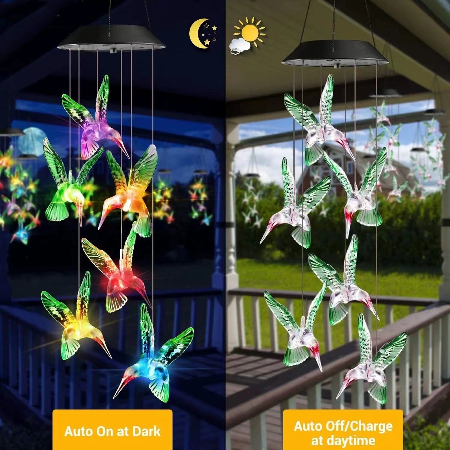 (🎁2024 Mother's Day 59% Off)Hummingbird Solar Wind Chimes