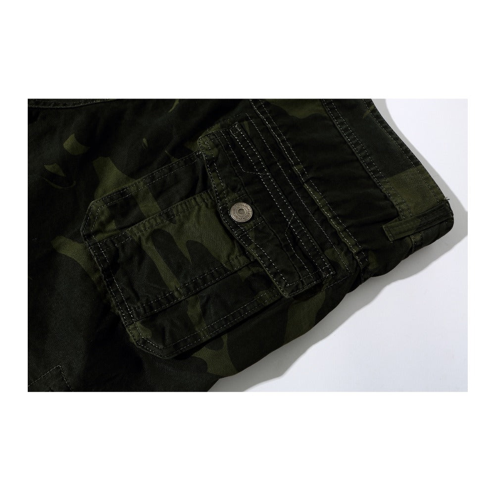 Pantalones cortos de camuflaje para hombre de talla grande VL™ Pantalones de 5 puntos 