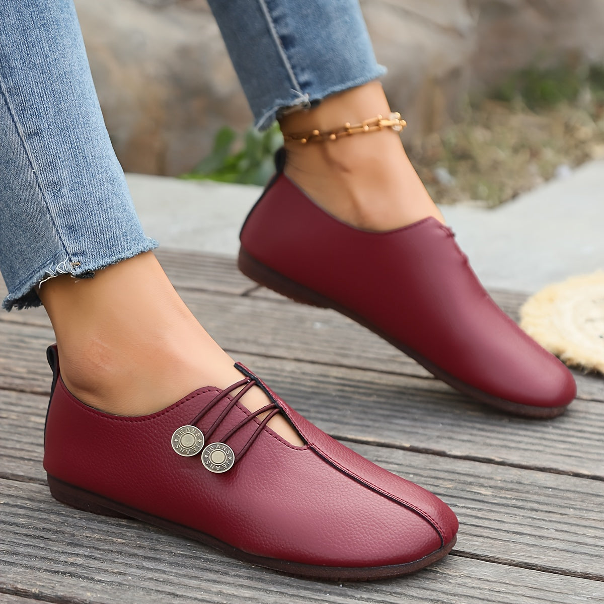 Zapatos planos casuales de suela suave para mujer