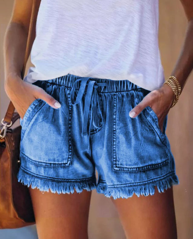 🔥🔥🔥🔥2024 New Summer  Midiross Womens Casual Denim Shorts with Pockets Cotton Jean Short