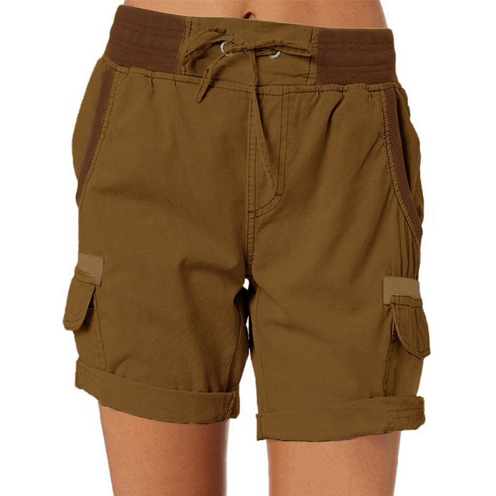 High Waist Ladies Casual Loose Cargo Shorts