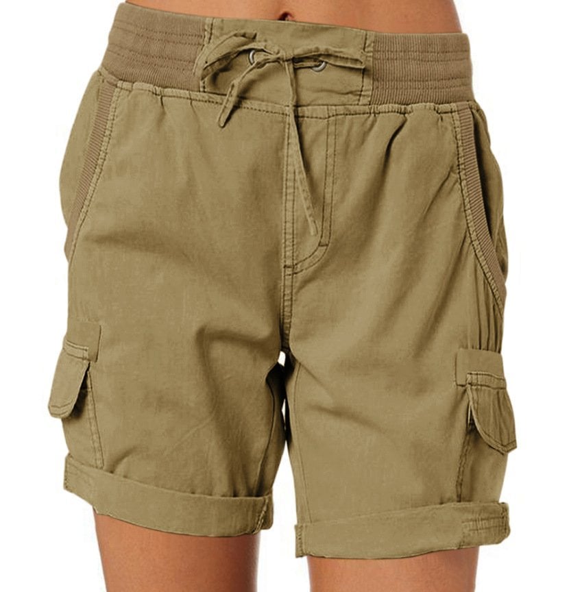 High Waist Ladies Casual Loose Cargo Shorts