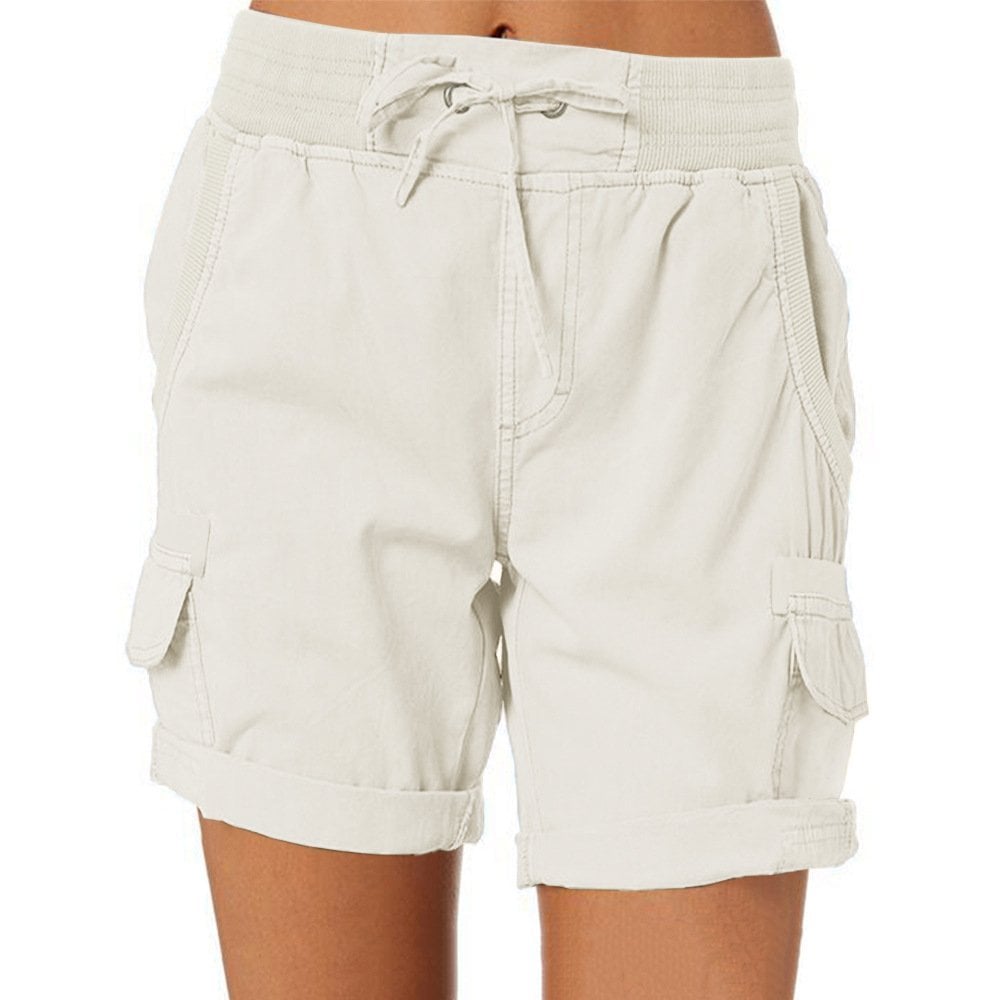 High Waist Ladies Casual Loose Cargo Shorts